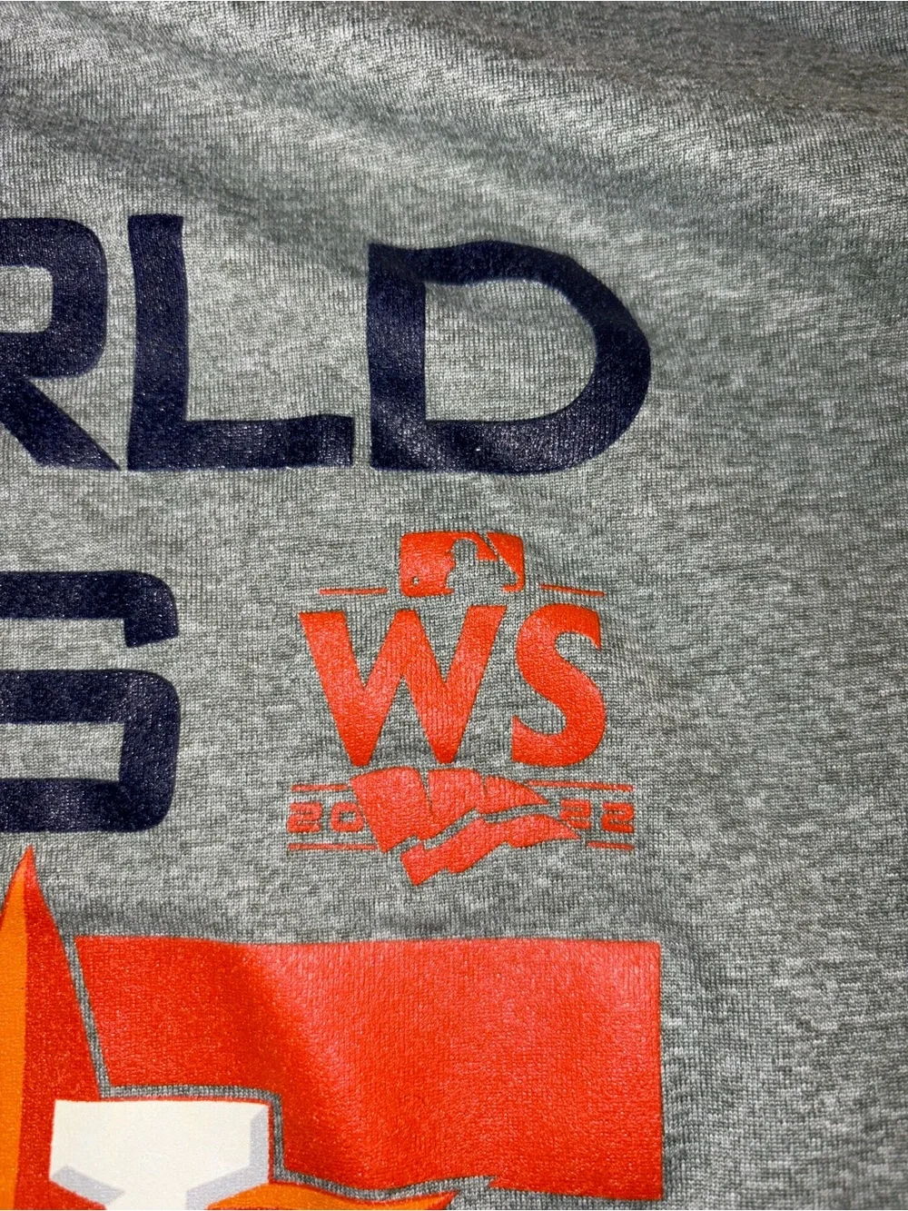 Nike Gray Tee with Navy and Orange World Series Graphics XL mens